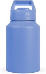 HydroJug Sport - Stainless Steel Tumbler with Straw, Vacuum Insulated, 64oz Leakproof Water Bottle, Ergonomic Design, Reusable, Dishwasher Safe, Rubber Base, Durable for Gym or Outdoors, Light Blue - Image 2