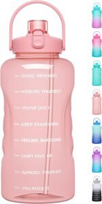 HydroPal 1 Gallon Water Bottles with Straw, 128 oz Water Bottle BPA Free Innovative 2-IN-1 Lid Gym Bottle with Times to Drink Motivational, Large for Sports Fitness Camping Water Jug （13.8X5.5 inch） - Image 2