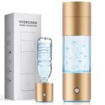 Hydrogen Water Bottle Generator,4500PPB SPE/PEM Technology -Smart Electrolysis Water Ionizer -320ML Portable Rich Hydrogen Water Machine for Health Gifts, 24-Hour Hydrogen Retention (Gold) - Image 2