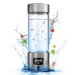 Hydrogen Water Bottle - Portable, Rechargeable, LED Timer, Aluminum and Glass, 5000 PPB Hydrogen in 10 Minutes, 340ml Capacity, for Travel, Sports, Home, Office(Grey) - Image 2
