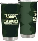 I Have Selective Hearing,Dark Humor Office Gifts for Coworker Boss Colleague,20 Oz Insulated Stainless Steel Tumbler,Funny Travel Coffee Mug,Sarcastic Birthday Gift for Friends,Women,Men,1 Pcs - Image 2