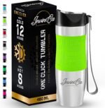 INVINCEA 16 oz Thermal Tumbler, Stainless Steel Vacuum Insulated Coffee Travel Mug, Double Wall Reusable To Go Cup, Spill Proof Twist on, BPA-Free, Leak-Proof Lid For Hot & Cold Beverages - Image 2