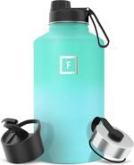 IRON °FLASK Camping & Hiking Hydration Flask with Spout, Wide Mouth Insulated Stainless Steel Sports Water Bottle - 64 oz Sky - Image 2