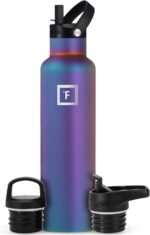 IRON °FLASK Camping & Hiking Hydration Flask with Straw, BPA-Free Insulated Stainless Steel Sports Water Bottle - 24 oz Aurora - Image 2