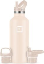 IRON °FLASK Camping & Hiking Hydration Flask with Straw, BPA-Free Insulated Stainless Steel Sports Water Bottle - 32 oz Sand - Image 2