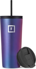 IRON °FLASK Classic Tumbler - Vacuum Insulated Stainless Steel Water Bottle, Double Walled, Drinking Cup, Insulated Travel Mug (Aurora, 24 oz Solid Lid) - Image 2