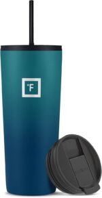 IRON °FLASK Classic Tumbler - Vacuum Insulated Stainless Steel Water Bottle, Double Walled, Drinking Cup, Insulated Travel Mug (Dark Night, 24 oz Solid Lid) - Image 2