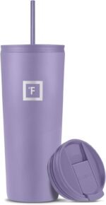 IRON °FLASK Classic Tumbler - Vacuum Insulated Stainless Steel Water Bottle, Double Walled, Drinking Cup, Insulated Travel Mug (Lavender, 24 oz Solid Lid) - Image 2