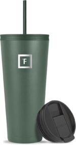 IRON °FLASK Classic Tumbler - Vacuum Insulated Stainless Steel Water Bottle, Double Walled, Drinking Cup, Insulated Travel Mug (Sage, 32 oz Solid Lid) - Image 2