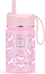 IRON °FLASK Kids Water Bottle - Straw Lid, 20 Name Stickers, Vacuum Insulated Stainless Steel, Double Walled Tumbler Travel Cup, Thermos Mug - Stardust Unicorns, 10 Oz - Image 2