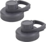 IRON °FLASK Spout Lid for Wide Mouth, Insulated Sports Water Bottles, Chug Lid, BPA Free 2 Lids (Graphite) - Image 2