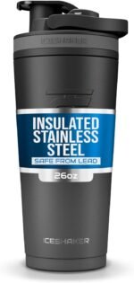 Ice Shaker Insulated Stainless Steel Shaker Bottle | 26oz, Grey Color Rush | Cold for 24+ Hours | Insulated Cup with Twist-on Agitator | Odor-Free Bottle for Shakes, Water, Smoothies, Cocktails - Image 2