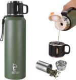 Icesip Stainless Steel Insulated Bottle, 50oz with cup Vacuum Insulated Water Bottle, Thermo for Hot Drinks/Cold Drinks,24-Hr Insulation Commute, Travel - Image 2