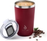 Ideus 20 oz Tumbler, Travel Coffee Mug with Splash Proof Sliding Lid, Double Wall Stainless Steel Vacuum Insulated Coffee Mug for Home and Office, Keep Beverages Hot or Cold, Blood Red - Image 2