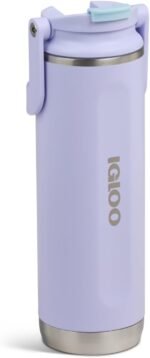Igloo, 20 oz FlipNSip Tumbler, Reusable Travel Mug, Stainless Steel Insulated Hydration Cup for Hot & Cold Beverages, Lilac - Image 2