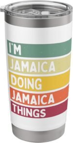 I'm Jamaica Doing Jamaica Things Funny Custom Name Stainless Steel Insulated Tumbler - Image 2