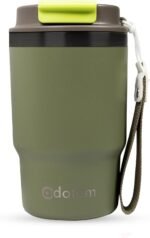 Insulated 16oz Stainless Steel Tumbler Mug Leakproof Double Walled Vacuum Thermal Coffee Cup with 2-in-1 Straw & Lid, Cupholder-Friendly Travel Mug for Hot & Cold Drinks (Olive Green) - Image 2