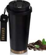 Insulated Coffee Tumbler 17.9oz 530ml Travel Coffee Mug 316 Stainless Steel Dual Drink Openings Leakproof Lid Reusable Insulated Coffee Mug Hot and Cold Ideal Travel Mug for Coffee Lover Daily - Image 2