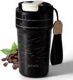 Insulated Coffee Tumbler 20oz with 3D Print Design, Ceramic Travel Mug with Lid and Straw, Double Wall Vacuum Leak Proof Tumbler for Hot/Iced Coffee, Tea, Women/Men,Gift - Image 2