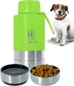 Insulated Dog Water Bottle with Detachable Food & Water Bowl, 3 in 1 Travel Stainless Steel Dog Water Bottle, Perfect for Hiking, Walking, Camping & Outdoor Travel for Pet & Human (34 Oz) - Image 2