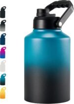 Insulated Gallon Jug, Large 128oz Stainless Steel Insulated Water Bottles with Handle, Leak proof, Double-Wall Vacuum Insulation for Construction Sites, Camping and Hiking, Blue&Black - Image 2