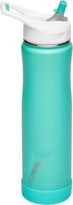 Insulated Gym Water Bottle with Straw 24oz Stainless Steel Water Bottle Trimax 36 Hrs Cold “The Summit” Teal Sports Bottle & Thermos for Yoga, Gym, Hiking, Travel & More - Image 2