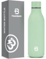 Insulated Metal Water Bottle, 18 oz Stainless Steel Leak-Proof Gym Water Bottle with Lid for Men Women (Green) - Image 2