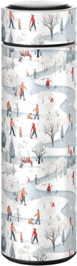 Insulated Stainless Steel Double Wall Vacuum Bottle 17oz Keep Cold & Hot | BPA Free | Leak-Proof | Winter Park 21216365 - Image 2