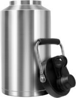 Insulated Water Bottle, 1 Gallon Jug with Handle, 128 oz Stainless Steel Large Water Bottle Wide Mouth Double Vacuum for Hot & Cold Drinks, Stainless Steel - Image 2