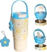 Insulated Water Bottle 24 oz Tumbler with Lids and Straws, 100% Leak-Proof, Insulated Water Bottle for Kids, BPA Free Stainless Steel Water Bottles for School Sports Trips - Image 2