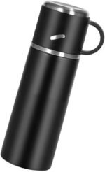 Insulated Water Bottle Travel Coffee Mug Stainless Steel Vacuum Flask Coffee Cups Water Flask for Hot and Cold Drinks 16.23 oz/480ml（Black） - Image 2