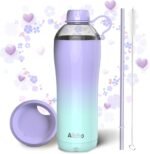 Insulated Water Bottle for Women, 24 oz Stainless Steel Water Bottles, Double Walled, 2 Lids (Chug & Tumbler) - Hydrate & Caffeinate,Available Gift Wrapping - Image 2