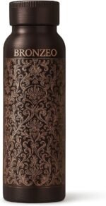 Insulated Water Bottle – Vintage Damask Pattern | Bronze & Black Copper Flask | Double-Wall Vacuum, Leakproof & Thermal | Reusable Hot & Cold Travel Bottle | Stylish, Durable, Eco-Friendly - Image 2