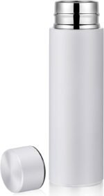 Irenare 5oz Mini Water Bottle Mini Insulated Stainless Steel Bottle Purse Water Bottle Cute Leak Proof Flask Keeps Drink Cold and Hot for Purse Women(White,1 Piece) - Image 2
