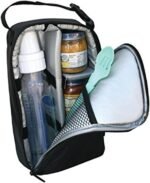 J.L. Childress Pack 'N Protect for Baby Bottles - Insulated Breast Milk Cooler Travel Bag for Moms, Portable Storage for Glass Baby Bottles & Food Containers, For Daycare or On the Go - Black - Image 2