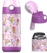 Jarlson® Kids Water Bottle MALI [12OZ] - No Straw Stainless Steel Thermo Bottle - Insulated Waterbottle Leak Proof for School & Sports - Thermo Tumbler for Boys & Girls (Princess) - Image 2