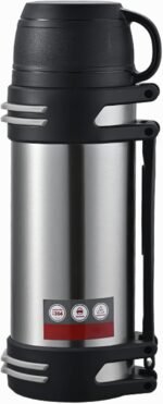 KIDENEI 2.0L Vacuum Insulated Bottle with Handle Cup, Stainless Steel Insulated Water Jug with Strap, Keeping Hot or Cold 24 Hours Coffee Thermos for Traveling Hiking Fishing - Image 2