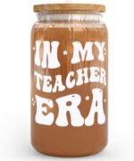 KLUBI Teacher Gifts For Women - In My Teacher Era Cup with Lids and Straws 16 Ounce Coffee Tumbler Mug, Personalized Gifts for Her Graduation, New Job, Birthday - Image 2