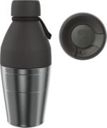 KeepCup Cup-to-Bottle Kit, 2 in 1 Reusable Water Bottle and Travel Mug, Insulated Stainless Steel Dual Opening with Leakproof Sipper Lid - 530ml Bottle to 12oz Cup - Nitro Black - Image 2