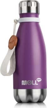 Kids Water Bottle-9 oz Small Water Bottle for School Stainless Steel Vacuum Insulated Leak Proof Cola Shape Mini Water Bottle for Boys Girls(Dark Purple) - Image 2