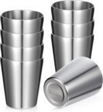 Kifmurase 8 Pack Stainless Steel Cups 10 oz Metal Tumbler Insulated Cup Unbreakable Stackable Drinking Glasses for Travel Outdoor Camping Office Home Party Coffee - Image 2