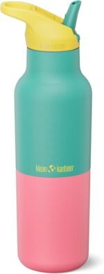 Klean Kanteen Rise Classic Insulated Water Bottle - Keep Drinks Cold for 42 Hours - Stainless Steel - Insulated Water Bottle - Leakproof - Flip Seal Sport Cap - 16 oz - Turquoise Kaleidoscope - Image 2