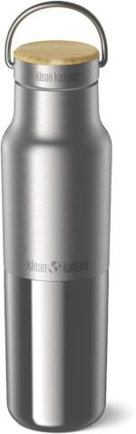 Klean Kanteen Rise Reflect Insulated Water Bottle - Reusable Water Bottle for Quick Hydration - Vacuum Insulation - Dishwasher-Safe - Bamboo Cap - Stainless Steel - 12 oz - Image 2