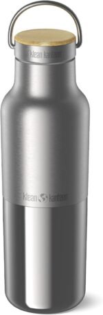 Klean Kanteen Rise Reflect Insulated Water Bottle - Reusable Water Bottle for Quick Hydration - Vacuum Insulation - Dishwasher-Safe - Bamboo Cap - Stainless Steel - 16 oz - Image 2