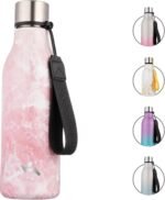 Konokyo Insulated Water Bottle with Strap,18 oz Double Wall Stainless Steel Vacuum Bottles Metal Water Flask,Blossom - Image 2
