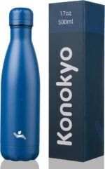 Konokyo Insulated Water Bottles,17 oz Double Wall Stainless Steel Vacumm Metal Flask for Sports Travel,Blue - Image 2