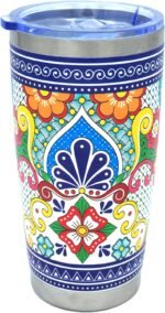 Kuali Tonaltin 20oz Stainless Steel Insulated Tumbler, Colorful Design, Leak Resistant Lid, Travel, Cup Holder Friendly, Eco-Friendly, Re-Usable, Vaso Para Cafe, Aztec, Nahuatl, Talavera - Image 2