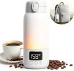 LEQOS 17 Oz Electric Heated Coffee Mug Rechargeable for Travel Z5 Self Heating Smart Temperature Control Warming Heated Travel Coffee Mug On The Go Coffee Cup with 5-12H Battery Life (Gray) - Image 2