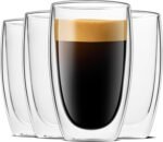 LUXU 16 Oz Double Walled Glass Coffee Mugs, 4-Pack Premium Coffee Cups, Double Wall Insulated, Perfect for Cappuccino, Espresso, Hot Beverage - Image 2