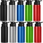 LYDTICK 10 Pack Water Bottles Bulk, 20oz Sports Aluminum Water Bottle with Snap Lids Metal Reusable Water Bottles Leak proof Bottle for Travel Camping Gym Hiking Fishing(Mixed Colors) - Image 2